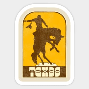 Texas Vintage Western Cowboy Rodeo Travel Souvenir Sticker